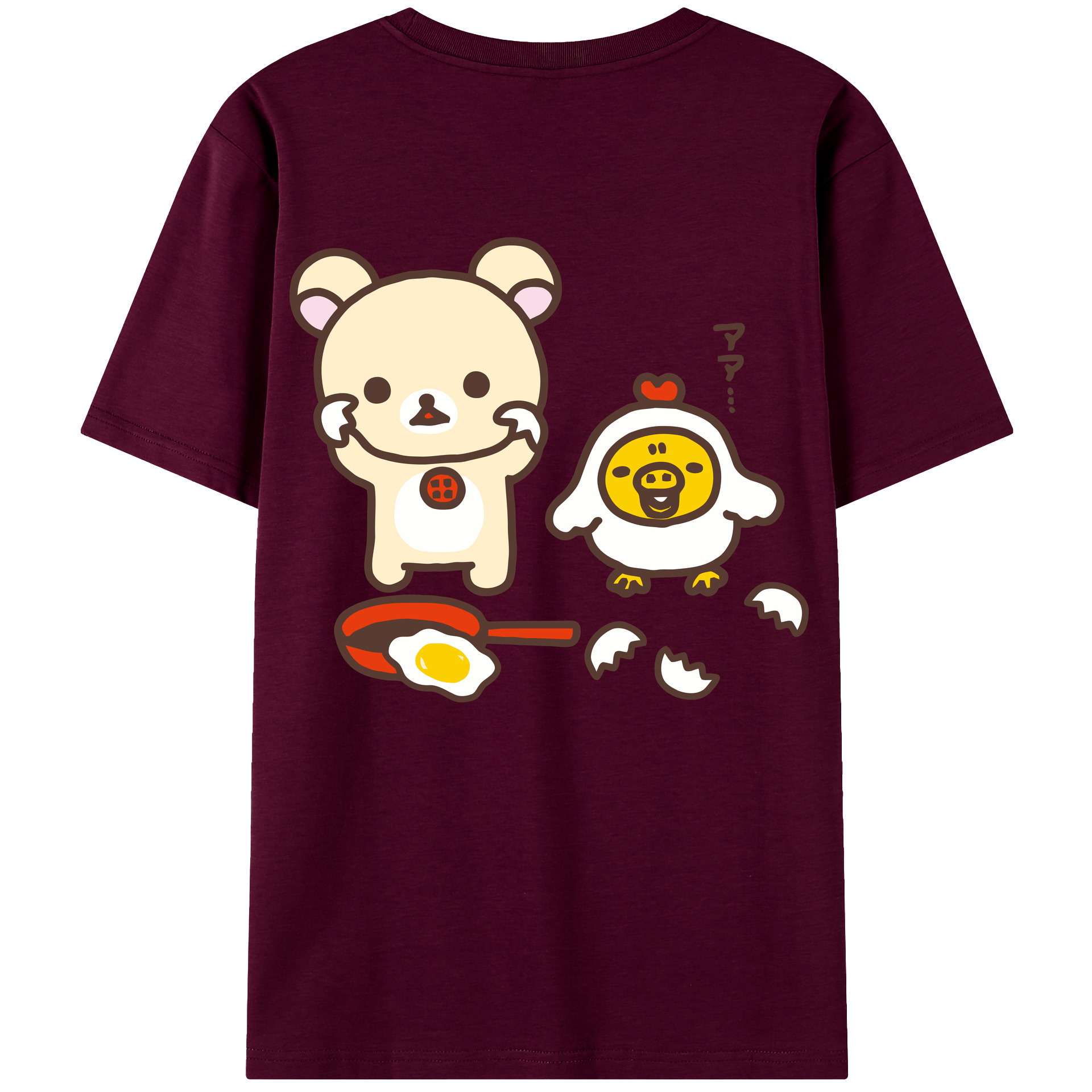 （画像用） リラックマ リラックマ キイロイトリ Rilakkuma Korilakkuma Kiiroitori レディース半袖Tシャツ(バックプリント)